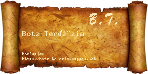 Botz Terézia névjegykártya